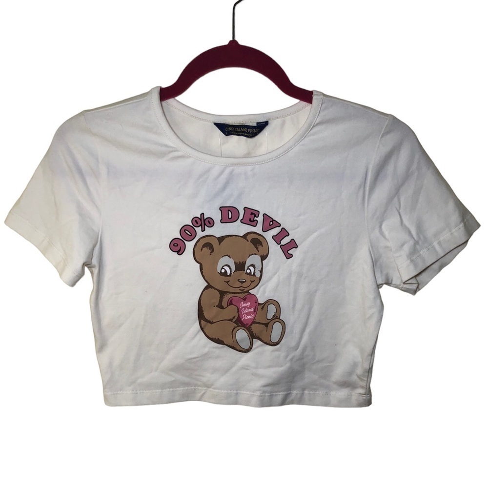 Coney ISLAND PICNIC 90% Devil Womens Baby Tee size S - Picture 2 of 8